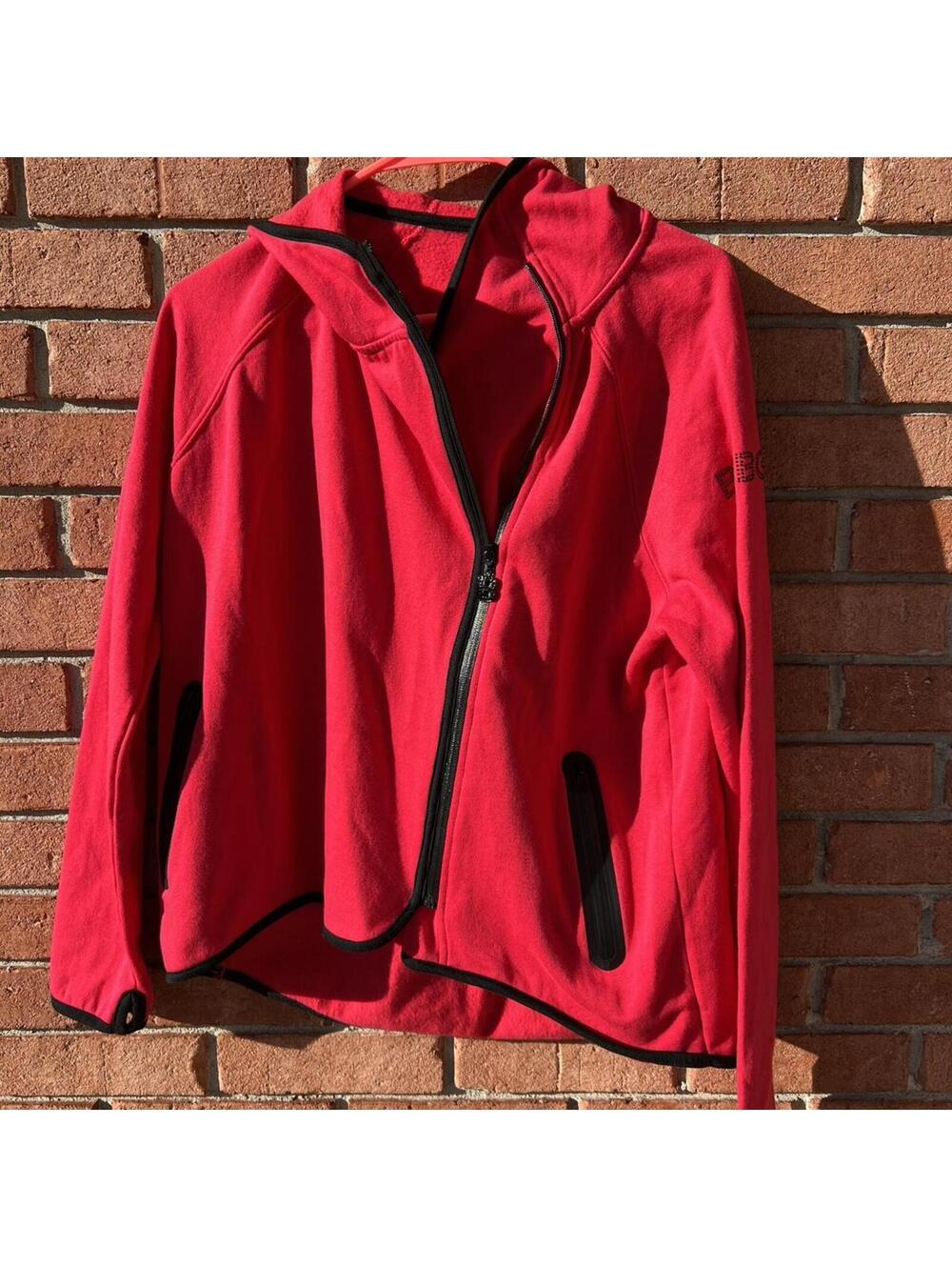 BCBG MaxAzria Red Zip Sweatshirt Women's L